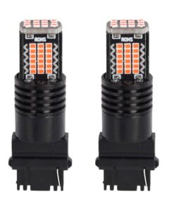 2 Pezzi LED 3157 T25 P27/W 54mm Lampade Auto Camion 12V 24V Canbus 48 SMD 2016 300lm 3.5W Mono Filamento Giallo Ambra