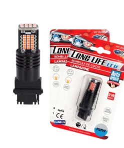 Alternative view of 2 Pezzi LED 3157 T25 P27/W 54mm Lampade Auto Camion 12V 24V Canbus 48 SMD 2016 300lm 3.5W Mono Filamento Giallo Ambra