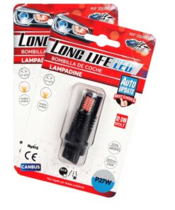 2 Pezzi LED 3157 T25 P27/W 54mm Lampade Auto Camion 12V 24V Canbus 48 SMD 2016 300lm 3.5W Mono Filamento Giallo Ambra