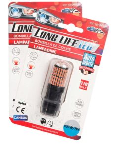 2 Pezzi 3157 T25 P27/W 65mm Lampade LED Auto Camion 12V 24V Canbus 144 SMD 3014 300lm 10W/3W Rosso