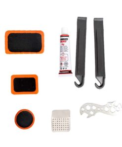 Kit Riparazione per Pneumatici Bicicletta Riparazione Camera d'Aria Bici Moto Veicoli con Pneumatici in Gomma Kit da 10 Pezzi