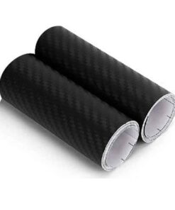 2 Rotoli Pellicola Adesiva Carbonio Nero 13cm x 500cm Effetto 4D per Auto e Moto