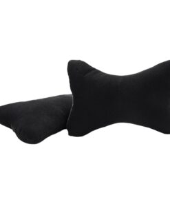 2 Pezzi Cuscini Poggiatesta Auto Ergonomici e Traspiranti Colore Nero