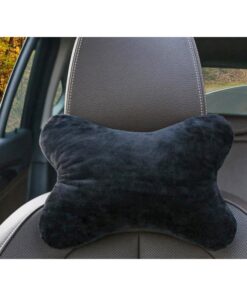 2 Pezzi Cuscini Poggiatesta Auto Ergonomici e Traspiranti Colore Nero Scritta Type R