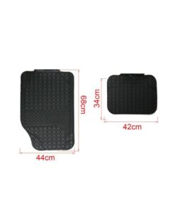 Kit Tappetini Auto In Gomma Universale Anteriori 68X44cm Posteriori 42X34cm