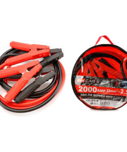 Kit Cavi Per Avviamento Batteria 2000 Ampere Per Soccorso Emergenza Auto Moto Sezione Rame 35mmq 2,5 Metri
