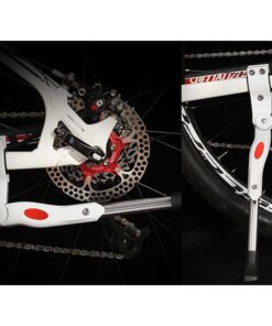 Cavalletto Bici Regolabile Colore Bianco Supporto Bicicletta Universale Da 22 a 28 Pollici Per Mountain Bike Bici da Strada