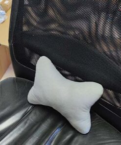 2 Pezzi Cuscini Poggiatesta Auto Ergonomici e Traspiranti Colore Beige