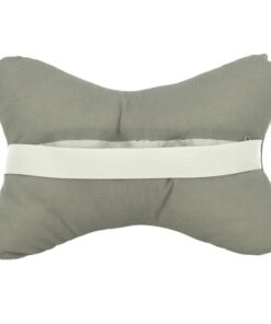 2 Pezzi Cuscini Poggiatesta Auto Ergonomici e Traspiranti Colore Grigio