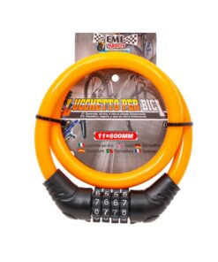 Lucchetto Bici Combinazione 4 Cifre 11X600mm Per Bicicletta Monopattino Colore Assortito