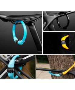 Lucchetto Bici Combinazione 4 Cifre 11X600mm Per Bicicletta Monopattino Colore Assortito