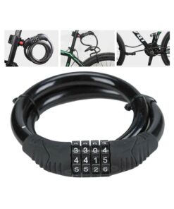 Lucchetto Bici Combinazione 4 Cifre 11X1200mm Per Bicicletta Monopattino Colore Assortito