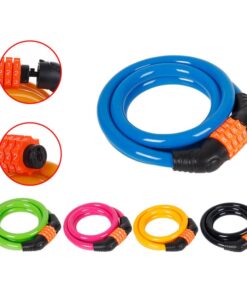 Lucchetto Bici Combinazione 4 Cifre 11X1200mm Per Bicicletta Monopattino Colore Assortito