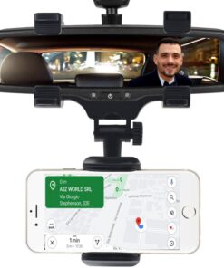 Porta Cellulare da Auto Specchietto Supporto Smartphone da Specchietto Retrovisore Auto