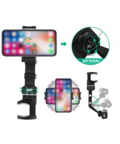 Porta Cellulare Specchietto Retrovisore da Auto Supporto Smartphone Mono Gancio