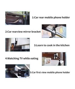 Porta Cellulare Specchietto Retrovisore da Auto Supporto Smartphone Mono Gancio