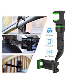 Porta Cellulare Specchietto Retrovisore da Auto Supporto Smartphone Mono Gancio