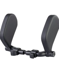 Poggiatesta Per Auto Laterale in Pelle PU Nero Protezione Collo Barra Fissaggio Regolabile Per Bambini Adulti