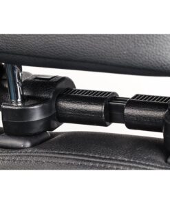 Poggiatesta Per Auto Laterale in Pelle PU Nero Protezione Collo Barra Fissaggio Regolabile Per Bambini Adulti