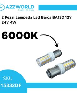 Alternative view of 2 Pezzi Lampada Led Barca BA15D Bianco Freddo 6000K 220V 4W