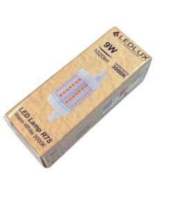 Lampada Led R7S 78mm 9W 1020lm Bianco Caldo 3000K Diametro 28mm 360 Gradi