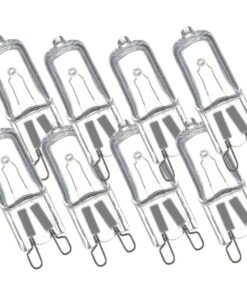 8 PZ Lampade Alogena Dimmerabile G9 33W 460 Lumen Bianco Caldo 2800K