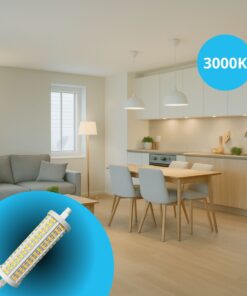 Lampadina Led R7S 118mm SMD 220V 20W 140LM/W Bianco Caldo 3000K >80 360° Triac Dimmer IP20 2800 Lumen