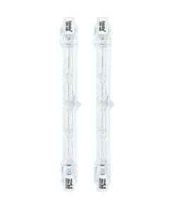 2 PZ Lampade Alogena Dimmerabile, Lampada R7S 118mm 80W 1375 Lumen Bianco Caldo 2800K