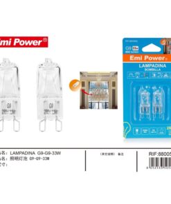 2 PZ Lampade Alogena Dimmerabile G9 33W 460 Lumen Bianco Caldo 2800K