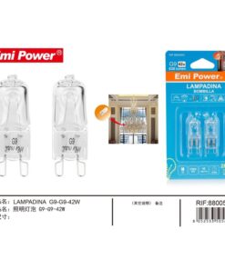 2 PZ Lampade Alogena Dimmerabile G9 42W 630 Lumen Bianco Caldo 2800K