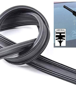 Coppia Gommini Refill Flat 28'' 700 mm Ricambio Universale Per Spazzole Tergicristallo In Ferro