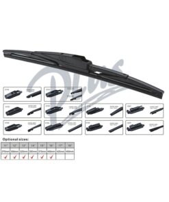 Spazzola Tergicristallo Posteriore Auto 15" 375mm 10 Attacchi Universale Multi Adattatori