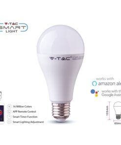 Smart Lampada Led Bulb E27 A65 15W WiFi RGB CCT Dimmerabile APP Compatible Amazon Alexa Google Home SKU-2753