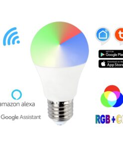 Smart Lampada Led Bulb E27 A65 15W WiFi RGB CCT Dimmerabile APP Compatible Amazon Alexa Google Home SKU-2753