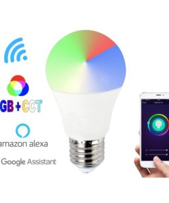 Smart Lampada Led Bulb E27 A65 15W WiFi RGB CCT Dimmerabile APP Compatible Amazon Alexa Google Home SKU-2753