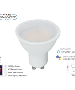 Smart Lampada Faretto Led GU10 4,5W WiFi RGB CCT Dimmerabile APP Compatible Amazon Alexa Google Home SKU-2757