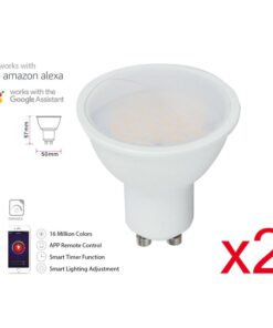 Alternative view of Smart Lampada Faretto Led GU10 4,5W WiFi RGB CCT Dimmerabile APP Compatible Amazon Alexa Google Home SKU-2757