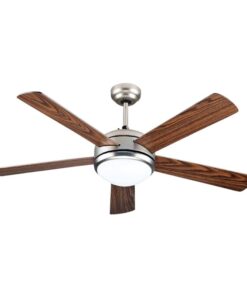 Ventilatore da Soffitto Luce Led 15W CCT 5 Pale Diametro 132cm Telecomando SKU-7913