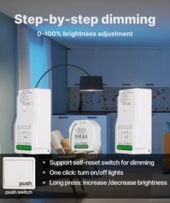 Ricevitore RF AC Led Dimmer Senza Fili Taglio di Fase 220V 300W Ingresso Radio Frequenza e Pulsante NO