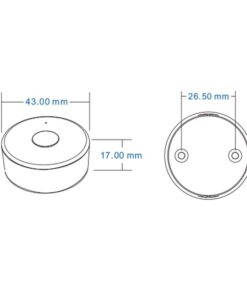 Telecomando Mini Dimmer Portatile O Fisso RF 2.4GHz Rotondo Mono Canale Magnetico Compatibile Con Alimentatore Skydance