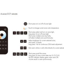 Alternative view of Telecomando RF 2.4GHz Radiocomando CCT Bianco Dinamico Con Disco Touch Per 4 Zone Magnetico Compatibile Con Alimentatore Skydance