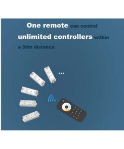 Telecomando RF 2.4GHz Radiocomando CCT Bianco Dinamico Con Disco Touch Per 4 Zone Magnetico Compatibile Con Alimentatore Skydance