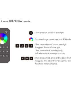 Alternative view of Telecomando RF 2.4GHz Radiocomando RGB Con Disco Touch Per 4 Zone Magnetico Compatibile Con Alimentatore Skydance