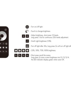 Alternative view of Telecomando RF 2.4GHz Radiocomando Dimmer Con Disco Touch Per 1 Zona Magnetico Compatibile Con Alimentatore Skydance