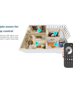 Telecomando RF 2.4GHz Radiocomando Dimmer Con Disco Touch Per 4 Zone Magnetico Compatibile Con Alimentatore Skydance