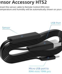 Broadlink HTS2 Sensore Remoto Per Monitorare Temperatura e Umidità Ambiente Compatibile Con Rm4 Mini e Pro