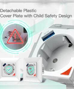 Presa Schuko Wifi Con Caricatore USB C PD 20W+ USB-A 3,0 Per Supporto Tedesco Francese 502 Italiano