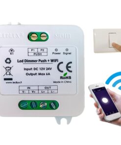 Led Dimmer Con Pulsante Memoria 12V 24V 6A WiFi Smart Per Striscia Led Compatibile Con Alexa Google Home
