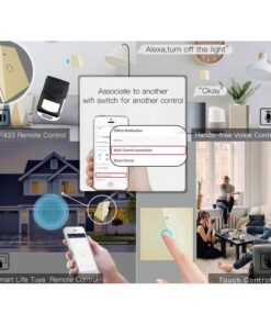 Interruttore Wifi Da Parete 86X86 Pannello Touch 1 Tasto Colore Oro WiFi + RF 433 Compatibile con Amazon Alexa e Google Home