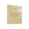 Interruttore Wifi Da Parete 86X86 Pannello Touch 3 Tasti Colore Oro WiFi + RF 433 Compatibile con Amazon Alexa e Google Home